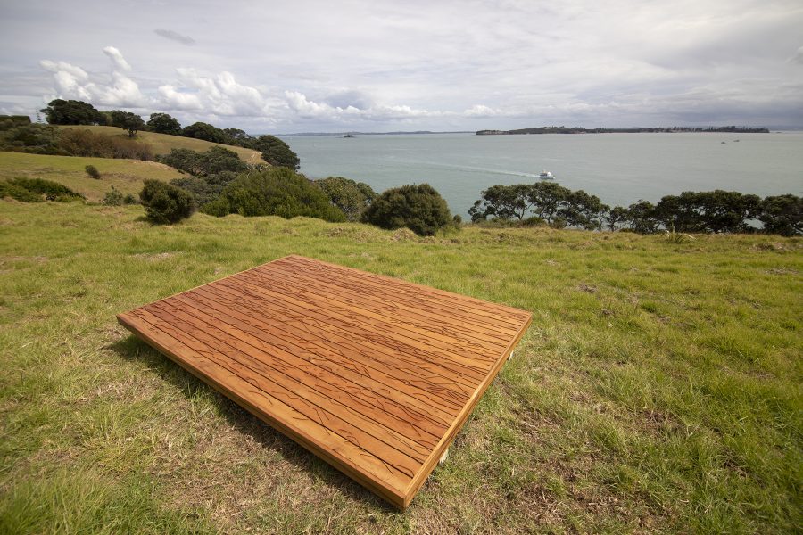 a relief carved deck on a hill side overlooking the sea
